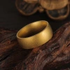 Simple and fashionable jewelry ring set, brushed sandblasted retro aged ring 4PCS ring set wholesale Specification image