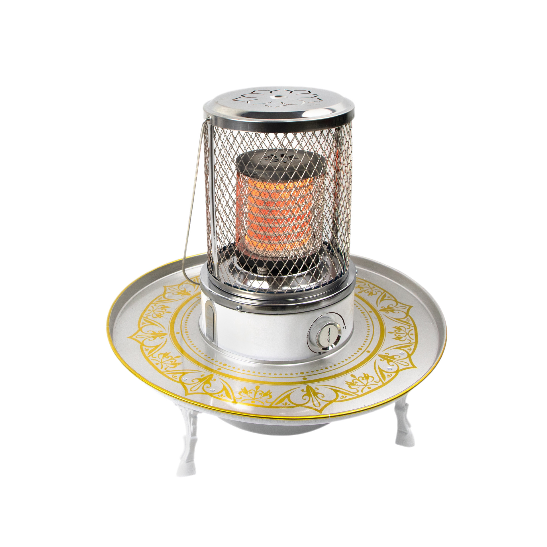 Arab-style adjustable temperature household heating stove, outdoor charcoal stove, incense burner, windproof design for home heating Item Picture