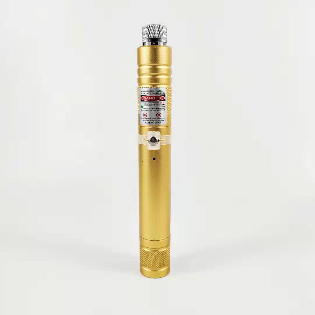 High-power green laser lamp, aluminum alloy flashlight, USB charging, full sky star coach sales pen, cat toy pen wholesale Item Picture