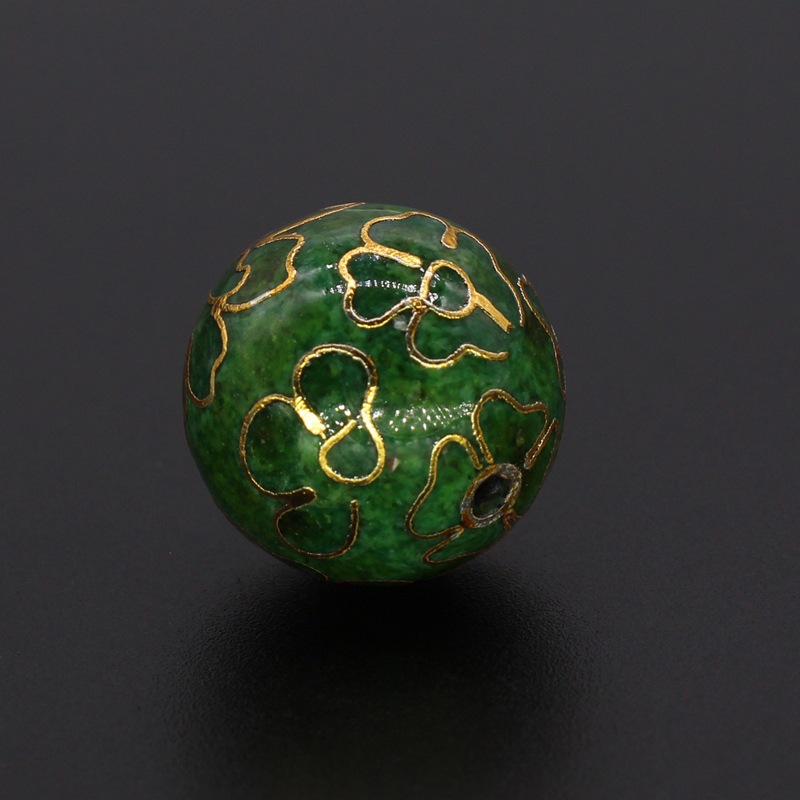 Traditional copper-based cloisonne enamel jewelry accessory beads, cloisonne multi-specification polished round beads Application Scenario