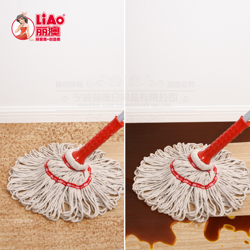 LIAO bathroom water-wringing mop, no need for hand washing, lazy mop, clean with one mop, household water-absorbing floor mop, cotton yarn mop Application Scenario