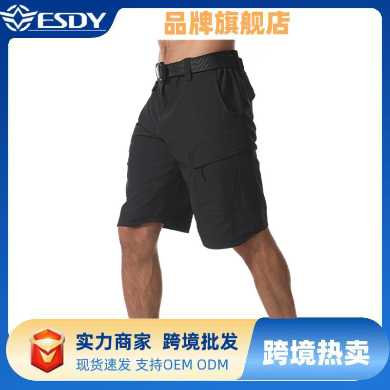 ESDY新款短裤男夏运动休闲工装裤时尚潮流弹力速干五分裤户外跑步