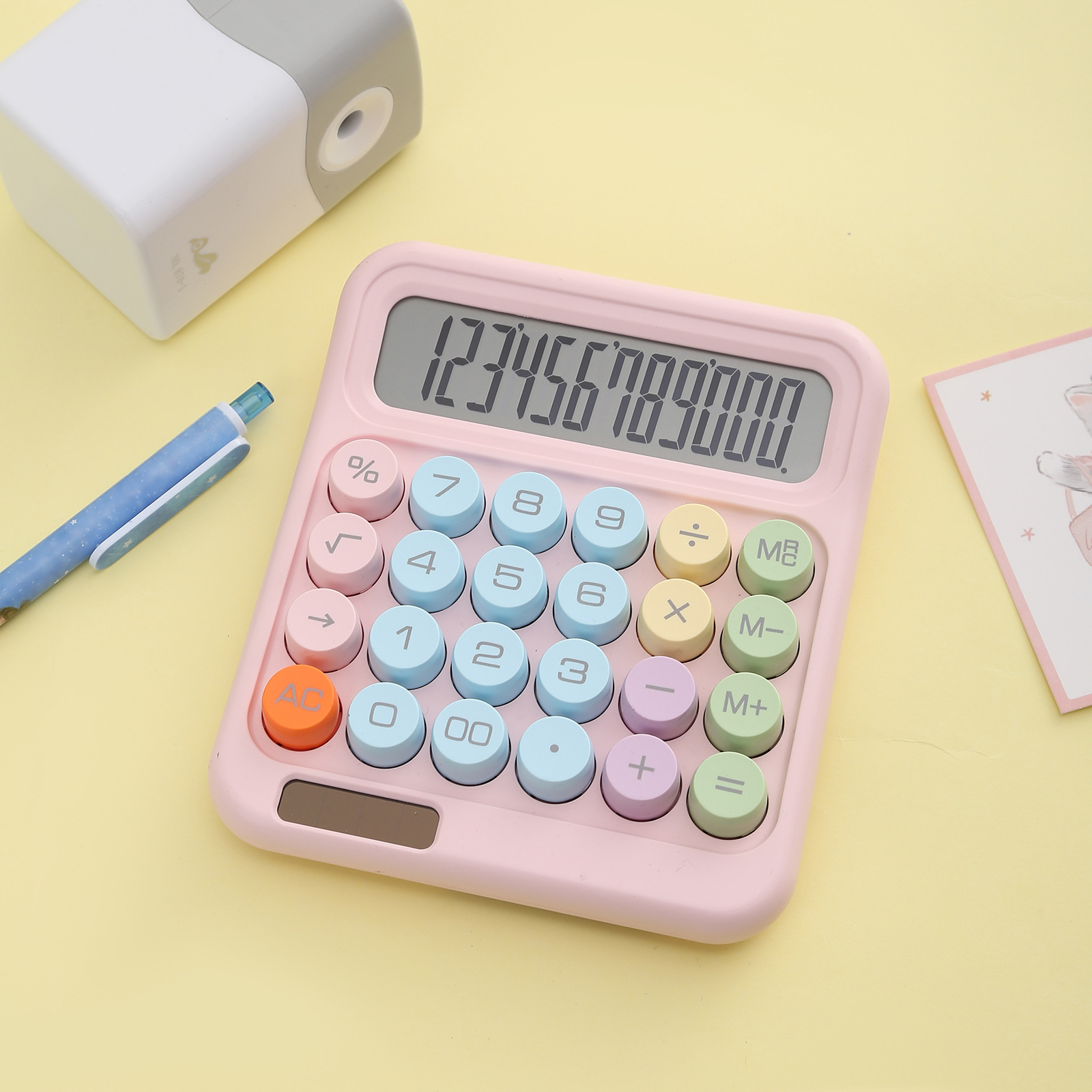 RZ-835 Dopamine Color Calculator Mini High Appearance Level multi-functional computer, specially designed for student accountants Application Scenario