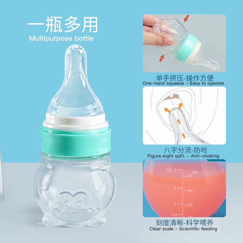 Silicone feeding device, special safe, flexible and anti-choking pacifier for baby feeding devices Specification image
