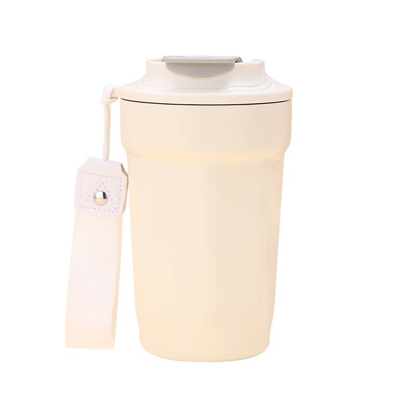 316 stainless steel insulated octagonal cup, high appearance level, straw design, women's portable anti-scald water cup for car, office and outdoor use Item Picture