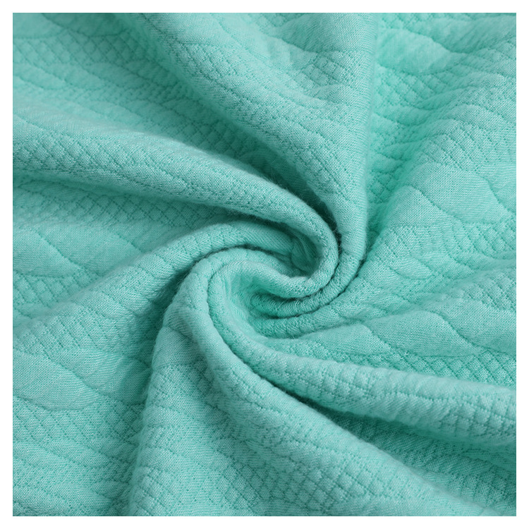 32s knitted jacquard air layer fabric elastic weft knitted children's clothing knitted fabric for autumn and winter warm home wear Application Scenario