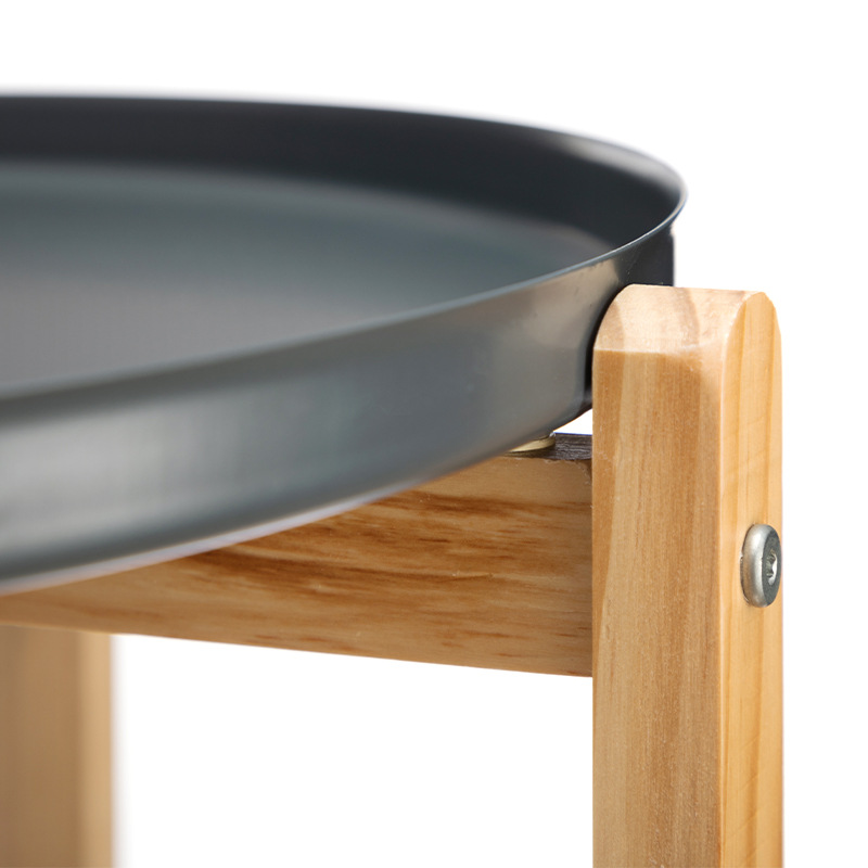 出口北欧松木小圆桌创意家用沙发边桌沙发角几卧室阳台休闲茶几定细节图