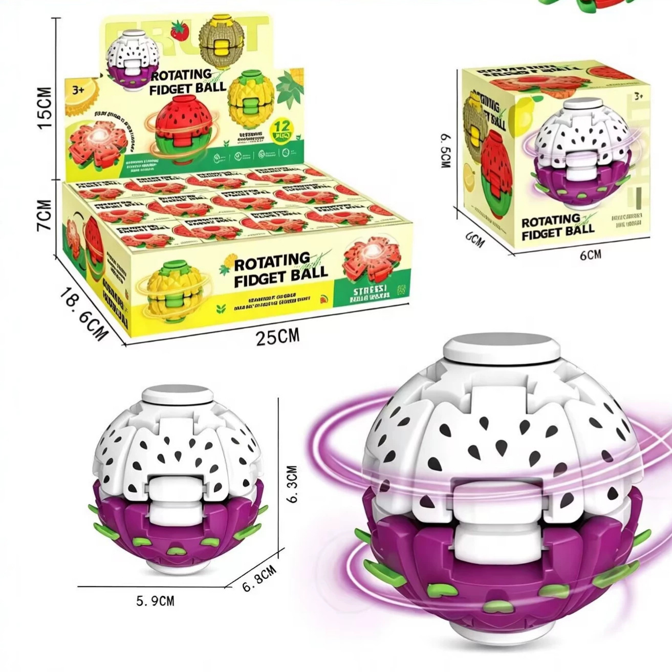Cross-border new fruit injection molding press rotating pressure-relieving ball, finger gyroscope pressure-relieving rotating ball, rotating educational toy Application Scenario