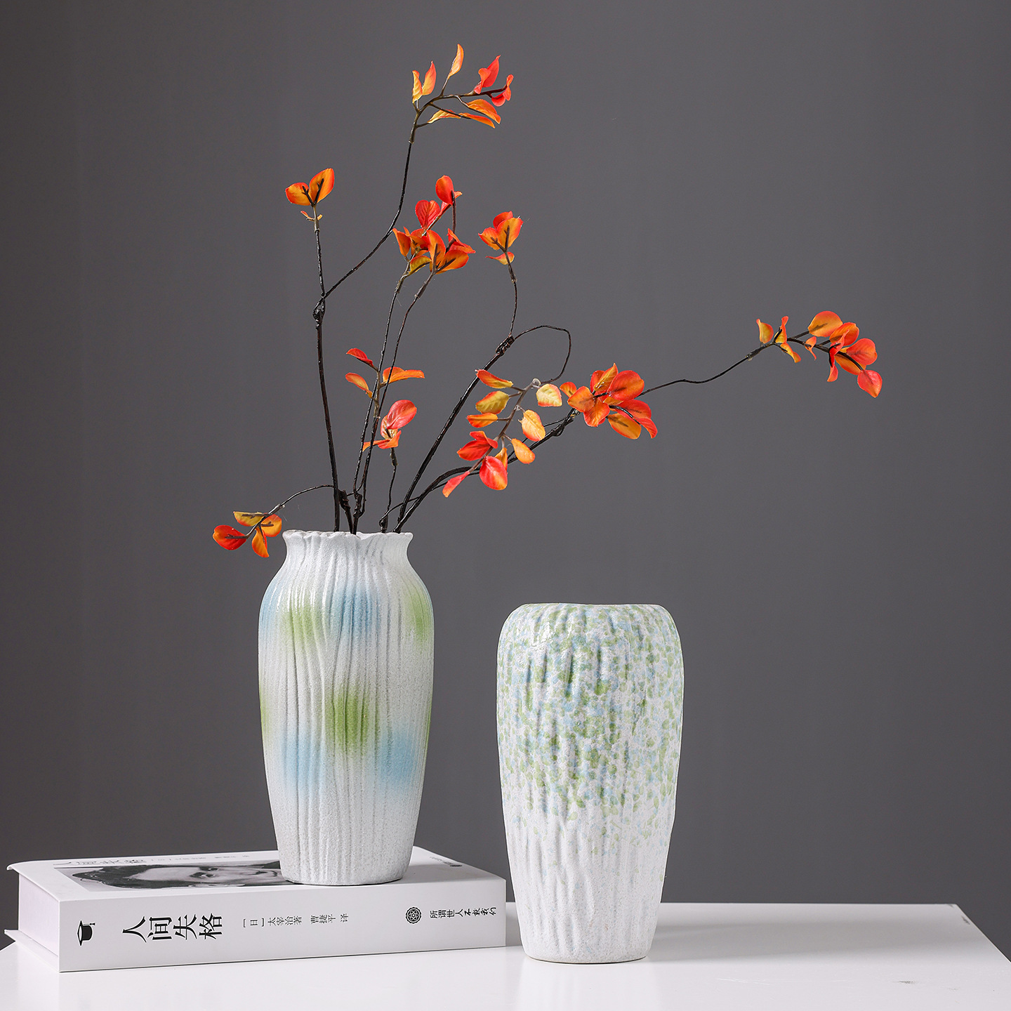 2025中式创意陶瓷花瓶酒店家居客厅装饰摆件复古桌面插干花鲜花水养装饰品