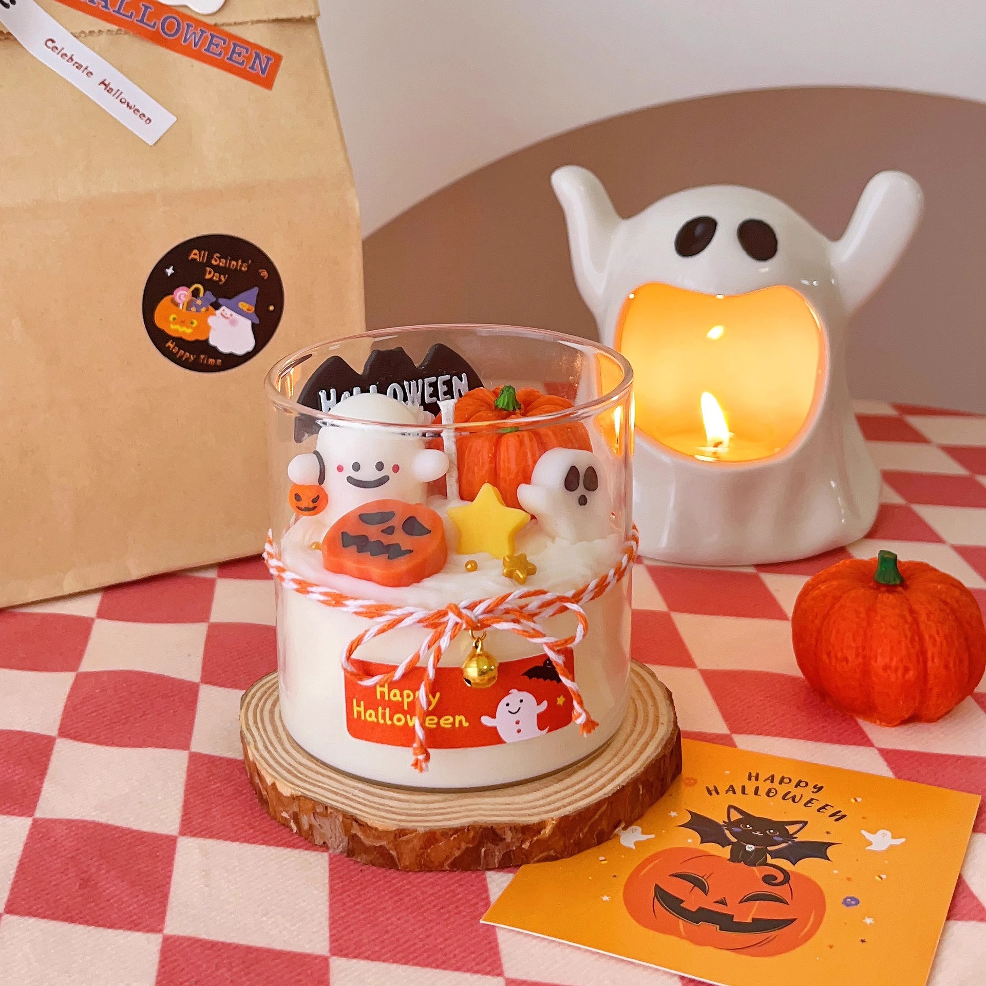 Halloween Candle Atmosphere, Pumpkin Ghost Scented Candle, High Appearance Level, Cute Scented Souvenir, Cross-Border Gift