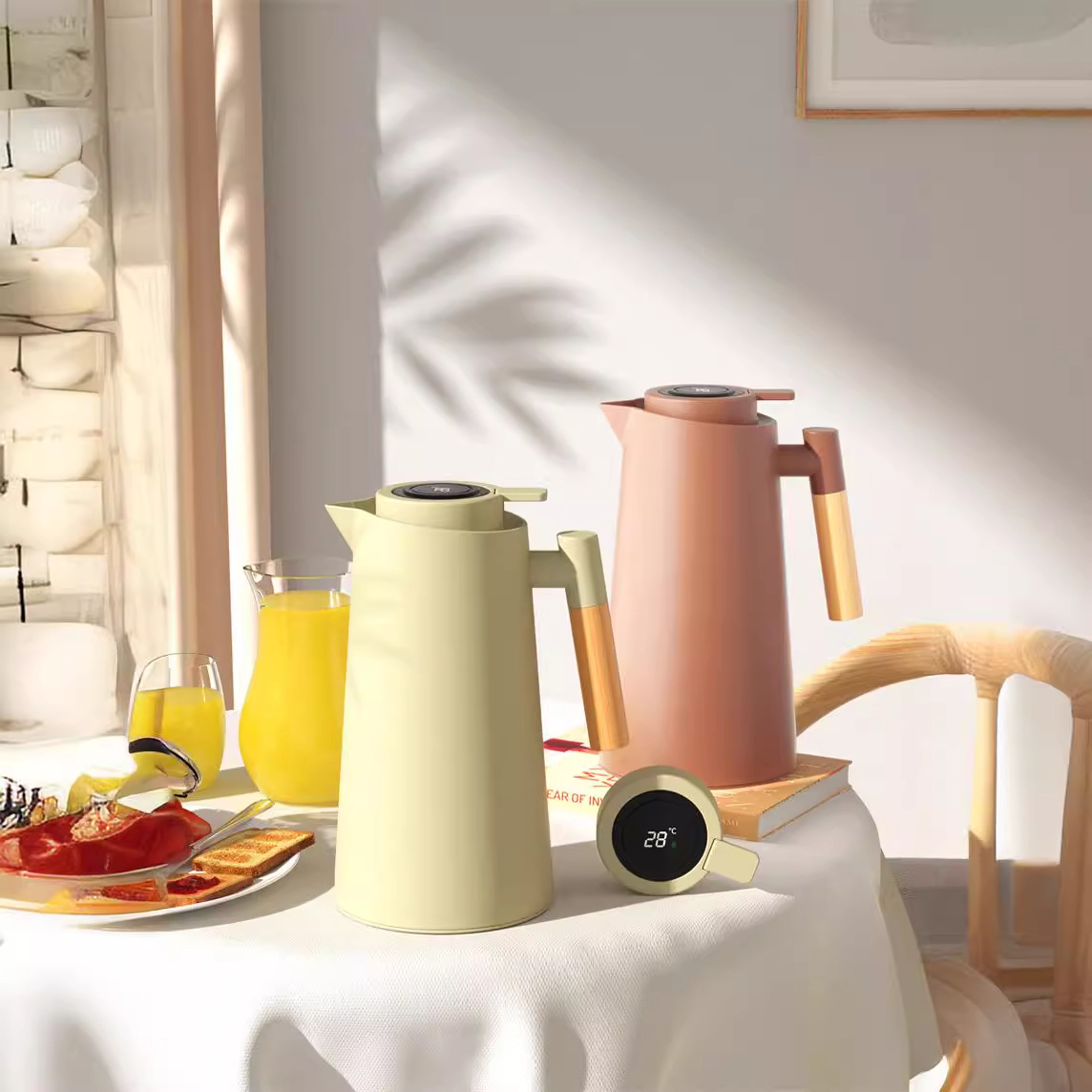 Wholesale thermos flasks, wholesale thermos water kettles, household thermos water kettles, coffee kettles, thermos flasks, thermos flasks, large capacity Specification image