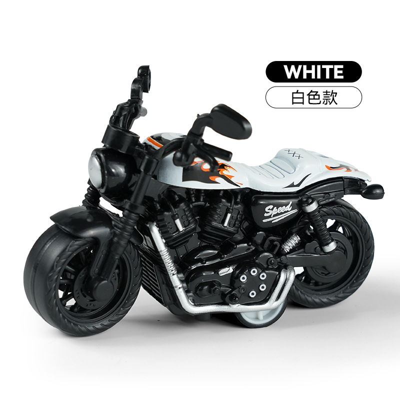 Cross-border children's toys, simulated alloy rebound motorcycle ornaments, claw machines, keychains, street stall toys and gifts Specification image