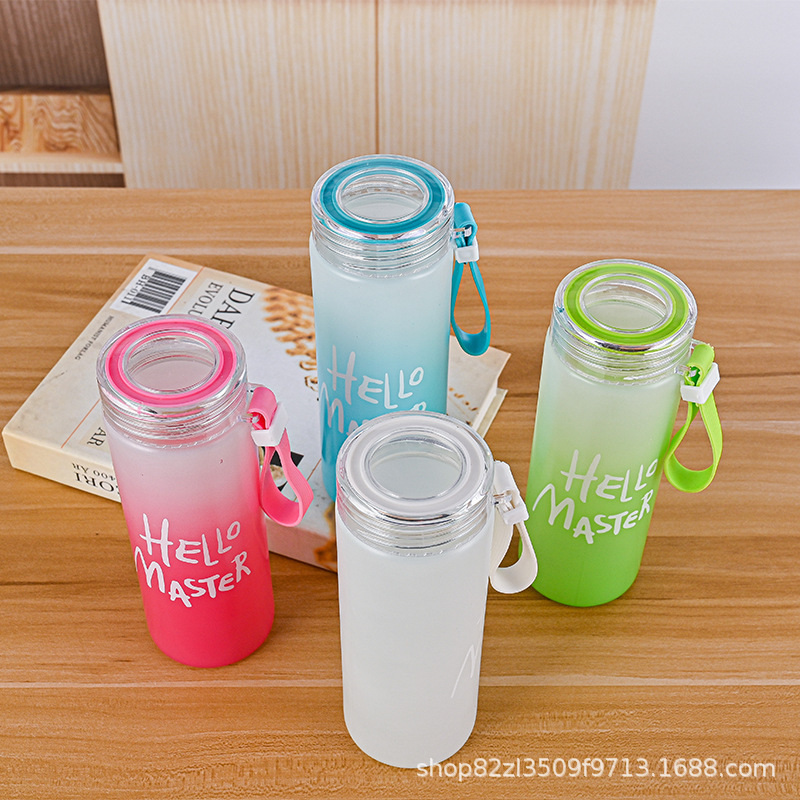 Macaron gradient seven-color glass cups, frosted couple glass water cups, heat-resistant glass advertising gifts, casual cups Application Scenario