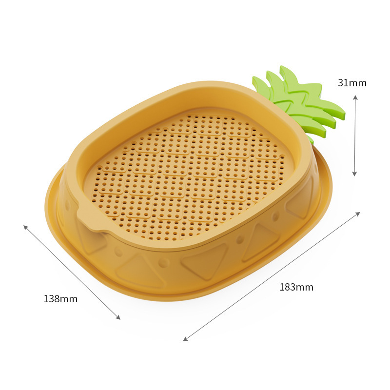 The original pineapple cat grass box is designed for soilless hydroponics with a layered design to expel hairballs and dissolve hair, promoting digestion and cultivation Item Picture