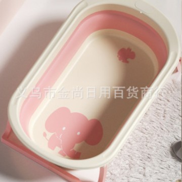 New baby bath basin. It is a portable temperature-sensing home bath basin for babies to sit and lie on. It is also a foldable bath basin for newborns