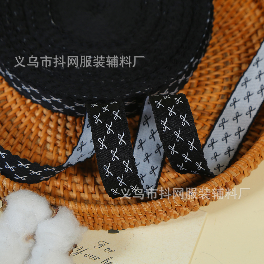 Korean tie 2.5cm wave edge lazo cinta diy regalo ramo de flores envoltura de regalo cinta de satén material de la cinta de ropa details Picture