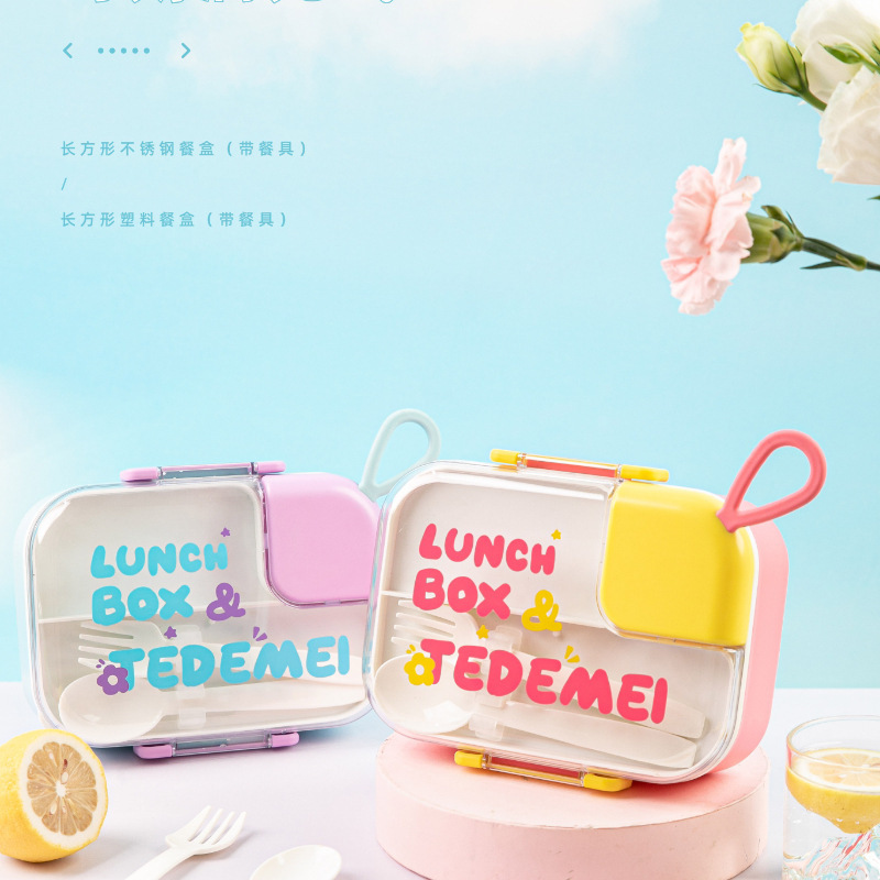 Lunch box for office workers, 304 lunch box, bento box, simple style, double-layer split format lunch box set, plate delivery service Lunch box for office workers, 304 lunch box, bento box, simple style, double-layer split format lunch box set, plate delivery service