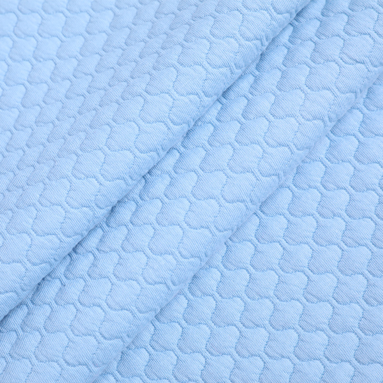 Factory direct supply of all-polyester stretch knitted fashion cushion fabric for children's clothing with air layer in the middle details Picture