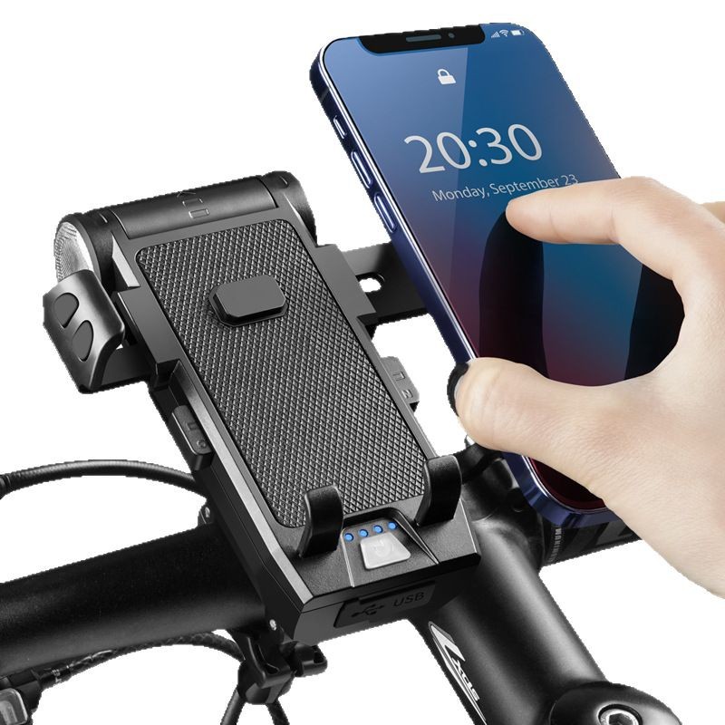 Bicycle light, night riding light, charging headlight, horn, mountain bike, road bike, mobile phone navigation stand, bicycle equipment Item Picture