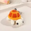 Creative cartoon knitted mini turtle keychain, woolen crocheted book backpack pendant, couple and best friend gift Specification image