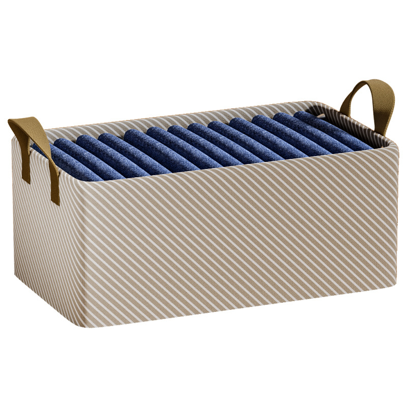 Clothing storage box, home pants wardrobe organization wonder, Tianzhu cotton dormitory storage box, clothes basket, large capacity Item Picture