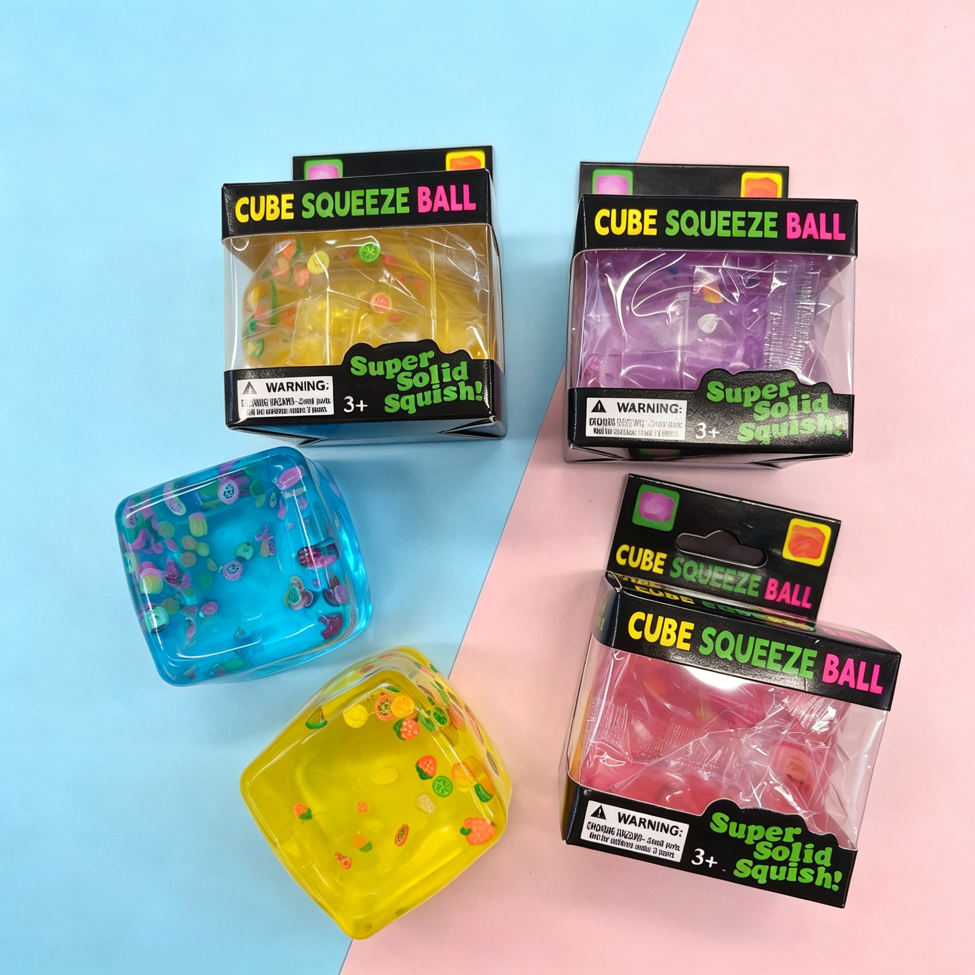 Cross-border same style Xiaohongshu fruit slice square maltose pinch release toy slow rebound toy wholesale new style Specification image