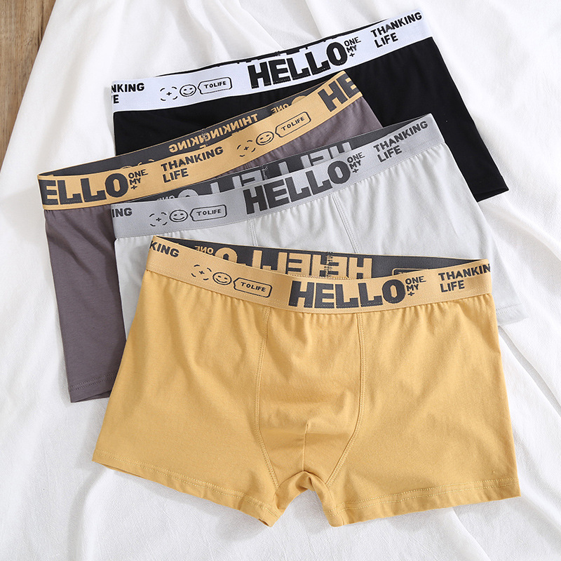 Men's underwear, boxer shorts, cross-border new style, Douyin and Kuaishou youth boxer shorts, honeycomb one-piece consignment with free shipping details Picture