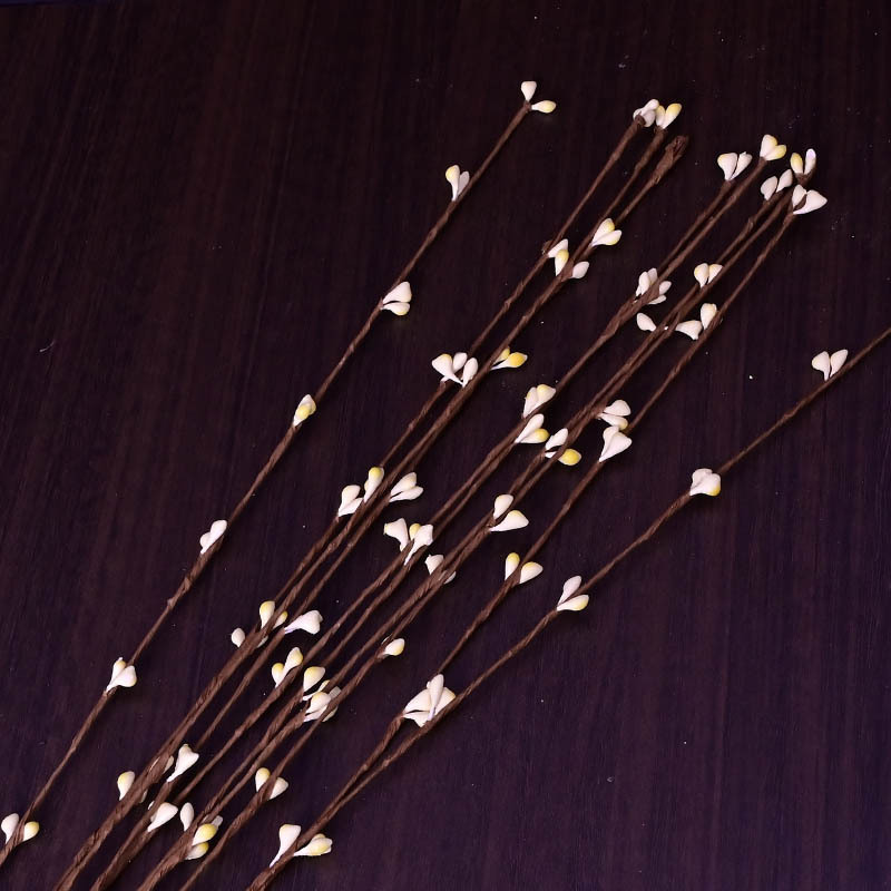 60 cm rattan garland material, iron wire DIY flower branch, small berry bracelet, hair accessory making material Application Scenario