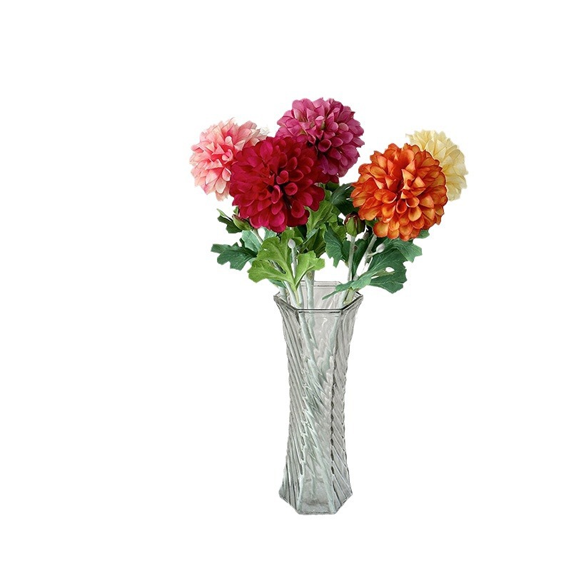 仿真花DIY发饰配件/仿真花/5朵塑膠花/假花/假花批发白底实物图