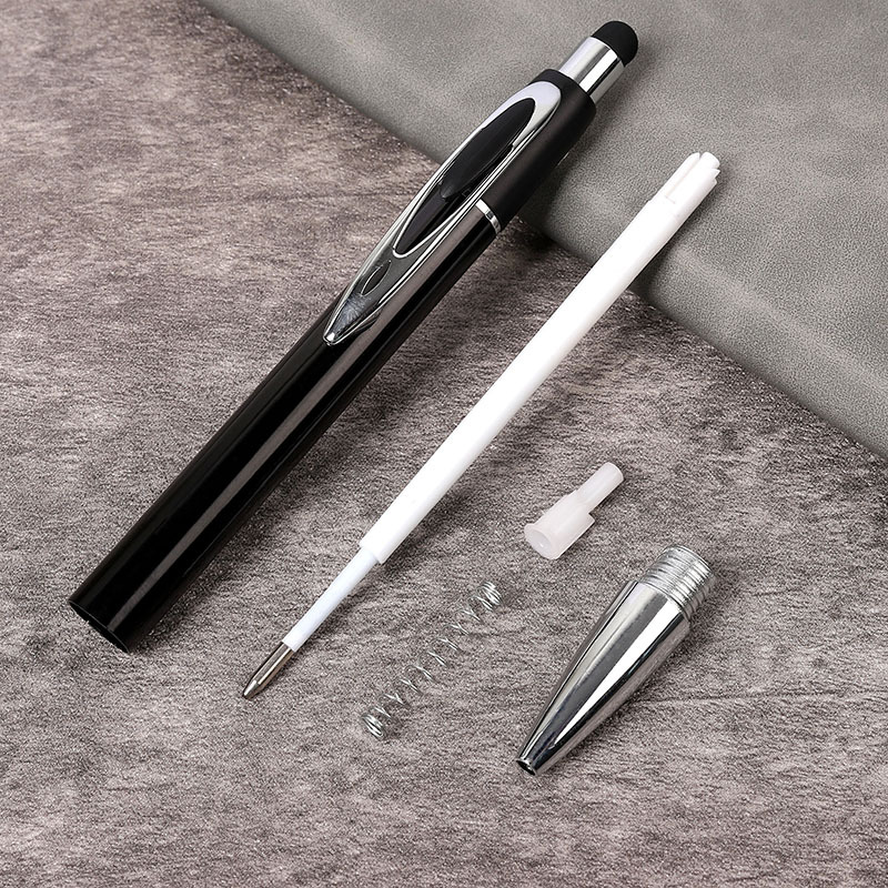 Wholesale touch screen ballpoint pens from the manufacturer. Touch screen pens with steel rods and ballpoint pens Specification drawing