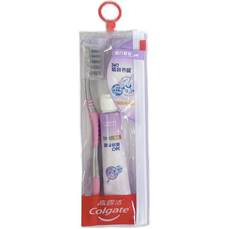 Colgate Travel Set (360° Healthy Gum Toothpaste + 1 Soft Toothbrush) Toothpaste and toothbrush set details Picture
