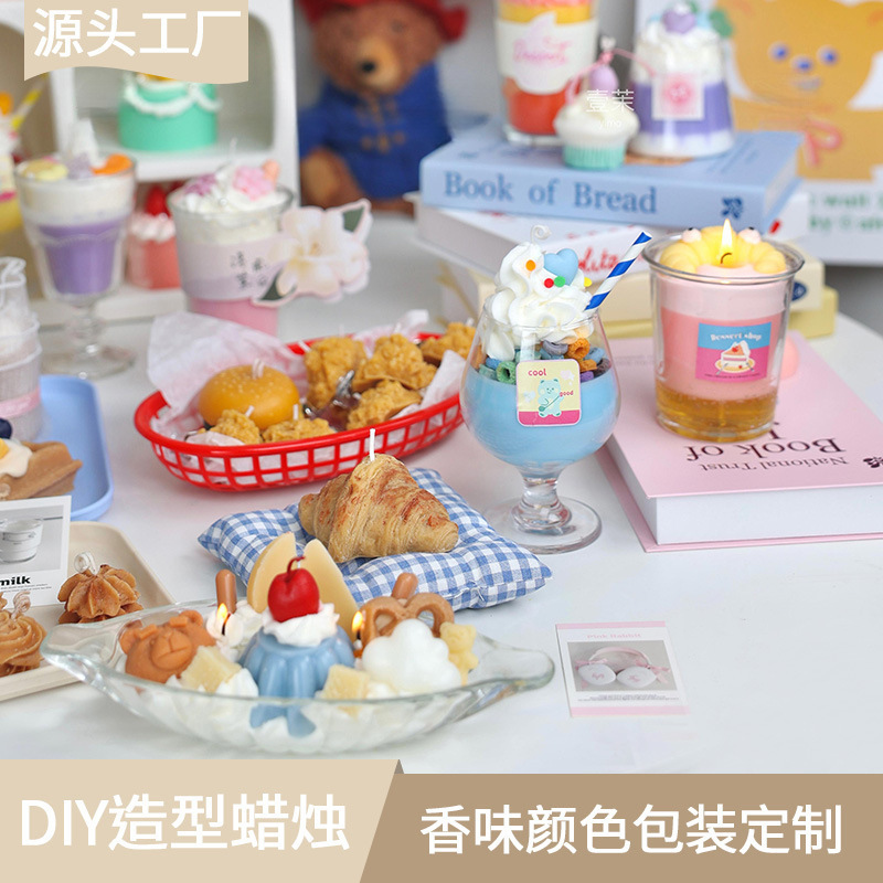 Cross-border souvenirs, scented candles, handcrafted DIY blind box wax, wholesale in stock, InS-style photo props