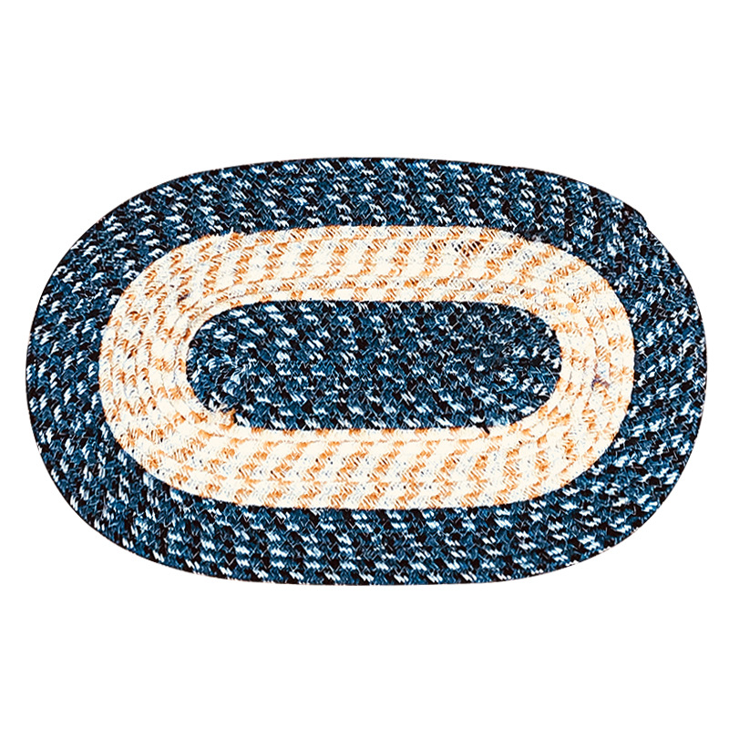 Wholesale oval simple hand-woven door MATS, household entrance and foyer floor MATS, living room carpets, anti-slip foot MATS Item Picture