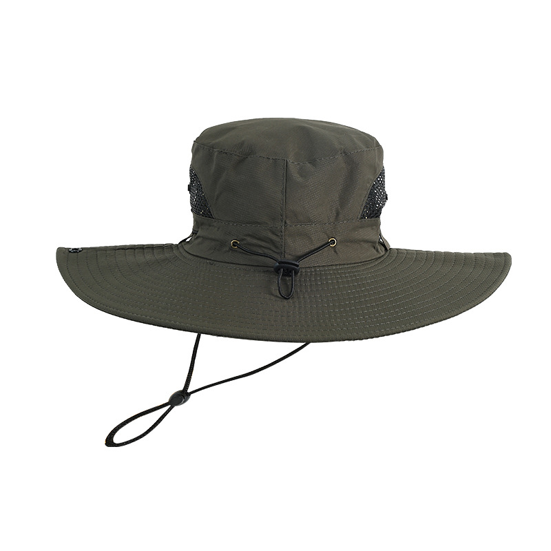 Wholesale of outdoor oversized brim breathable mountaineering hats, summer sun protection and shade hats, fishing and casual large-necked fisherman hats Item Picture
