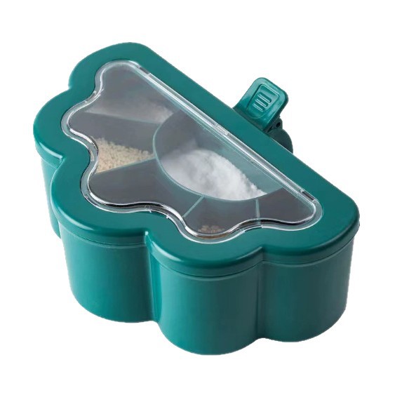 Cross-border light luxury Cloud Seasoning Box Home combination set Seasoning can integrated multi-compartment with lid seasoning storage box Item Picture