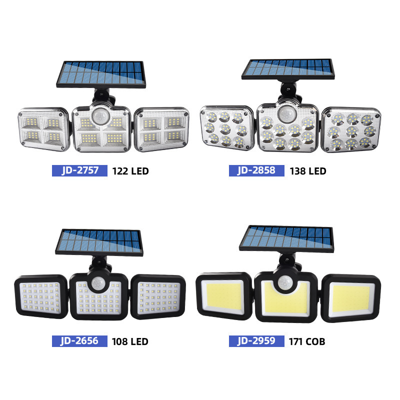 工厂直供户外太阳能璧灯旋转分体防水路灯人体感应道路照明庭院产品图