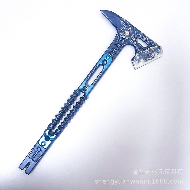 三角洲游戏周边黑神术战斧玩具模型未开刃游戏道具PU 软胶摆件工