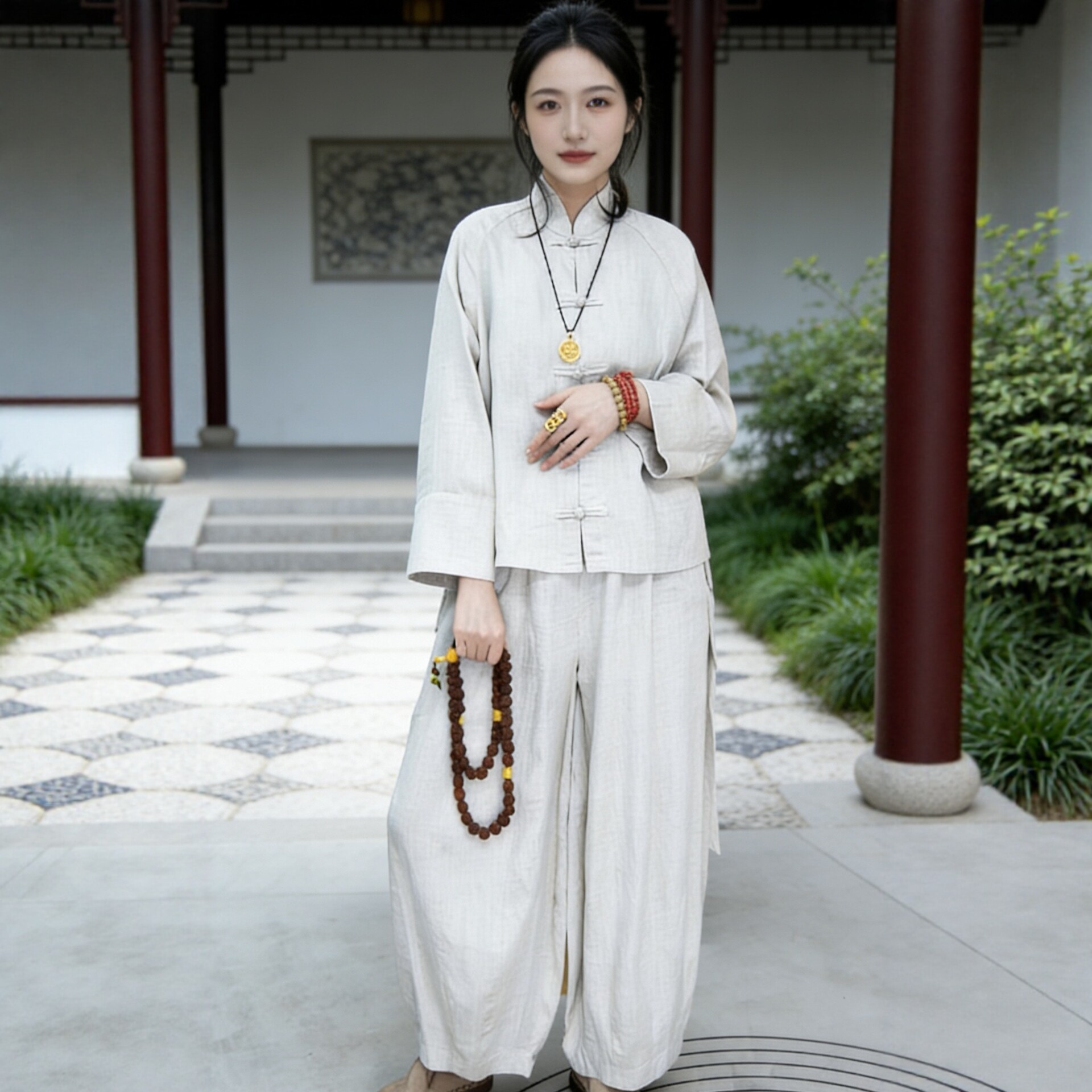 汉服女长袖中国风/明制表演服饰汉服/甲胄/表演服饰汉服/尾货产品图
