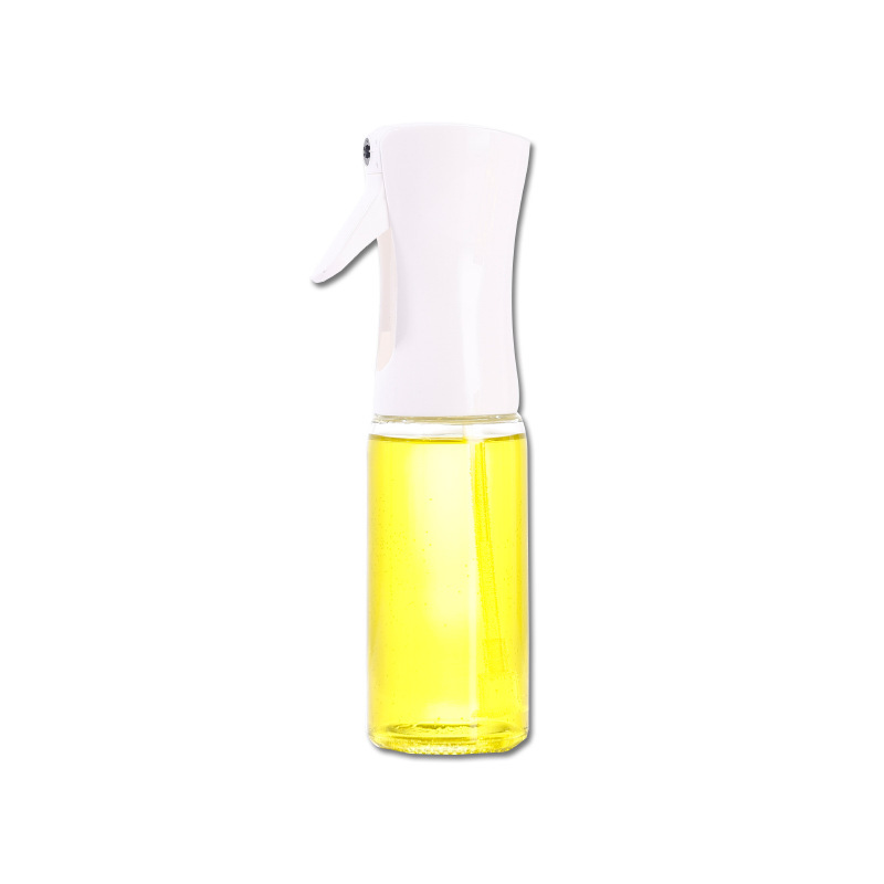 Glass oil spray bottle, transparent oil bottle without oil adhesion, 220ml press-type oil spray bottle, empty oil bottle, squeezing type Item Picture