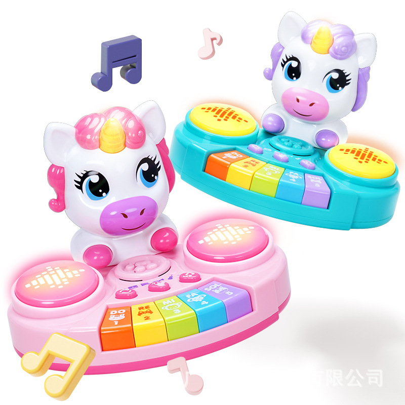 Five-star Children's Unicorn musical organ toy, multi-functional electronic organ, baby simulation key playing, educational enlightenment Item Picture