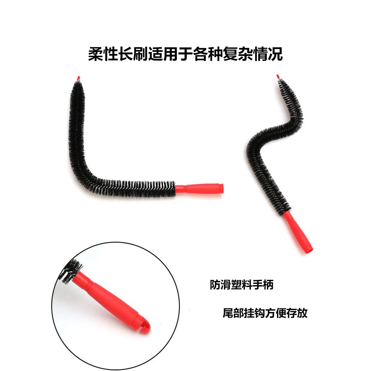 Amazon's best-selling dryer pipe lint removal brush, radiator cleaning, nylon brush factory wholesale Specification drawing