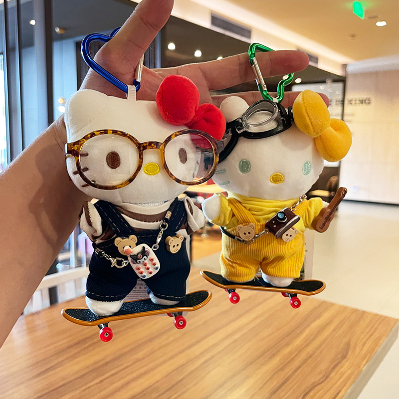 hellokitty small pendant, bag pendant, plush toy, kitty cute Kitty Kitty, official kt cat doll details Picture