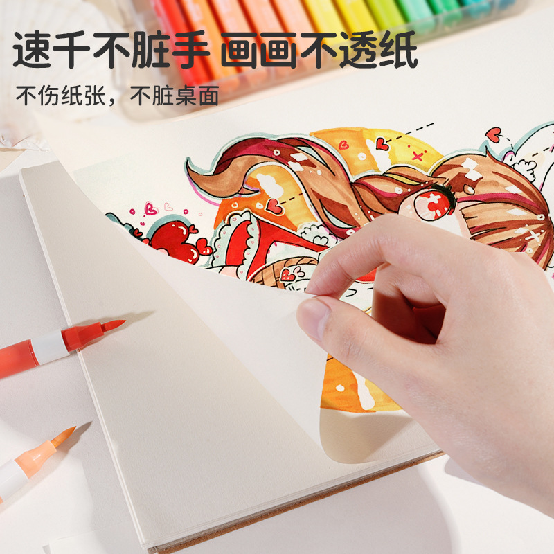 马克笔/丙烯马克笔/画气球马克软笔/6色笔软头马克笔/直液马克笔细节图