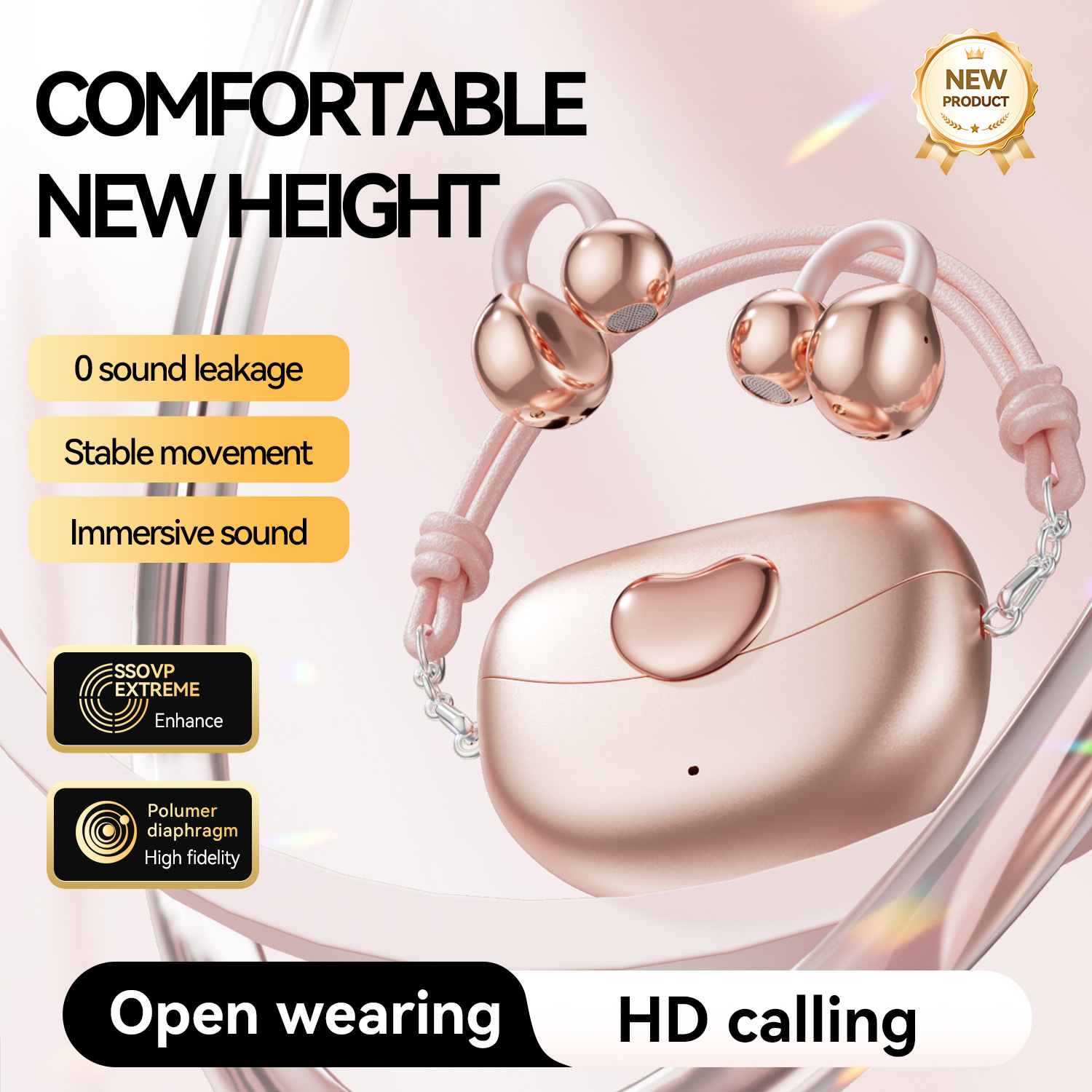 蓝牙耳机/耳机/蓝牙式耳机/蓝牙耳机挂耳/夹耳耳机产品图