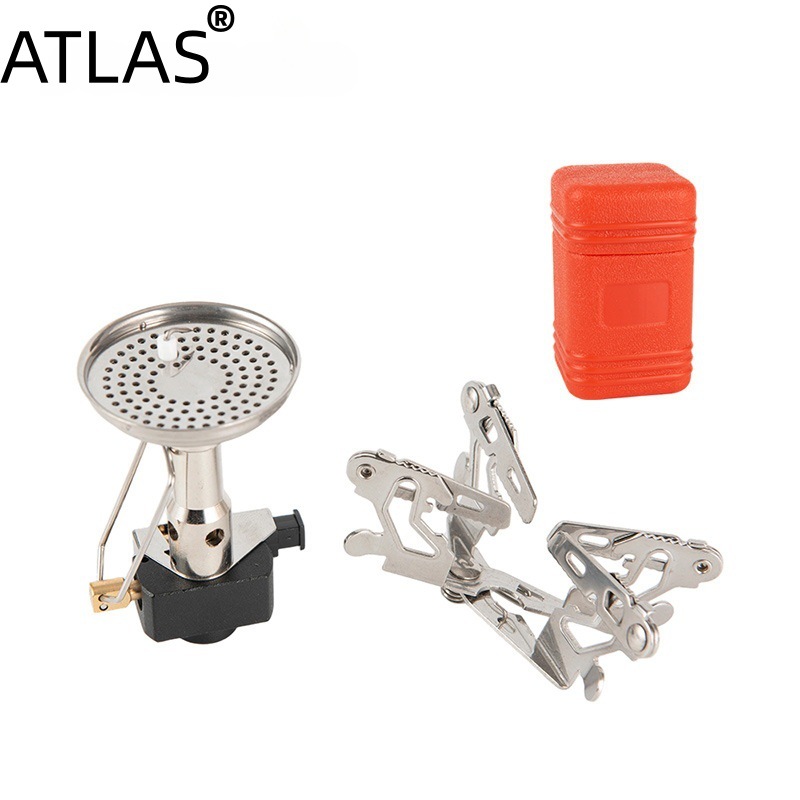 ATLAS portable outdoor camping stove, stainless steel windproof high-flame gas stove, mini gas stove, camping water boiling Application Scenario