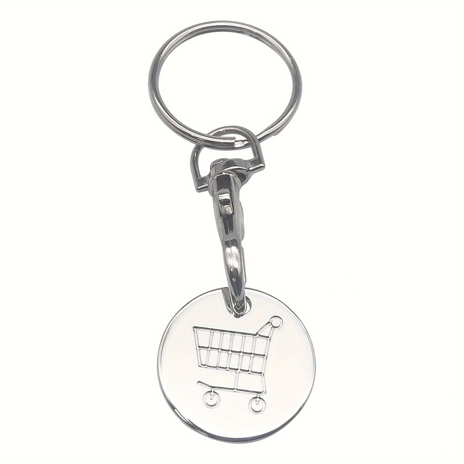 European and American best-selling supermarket token keychain accessories, laser logo supermarket trolleys, stainless steel pendants, shopping substitutes Application Scenario