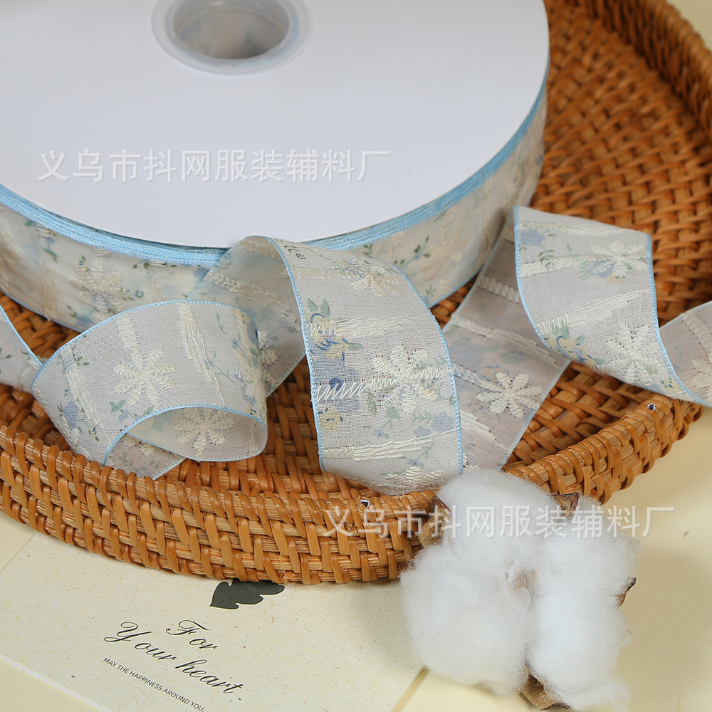 Fabricante nuevo 4cm cinta hecho a mano diy arcos adornos de pelo adornos de cabeza decoraciones flores cintas de embalaje accesorios de ropa Item Picture