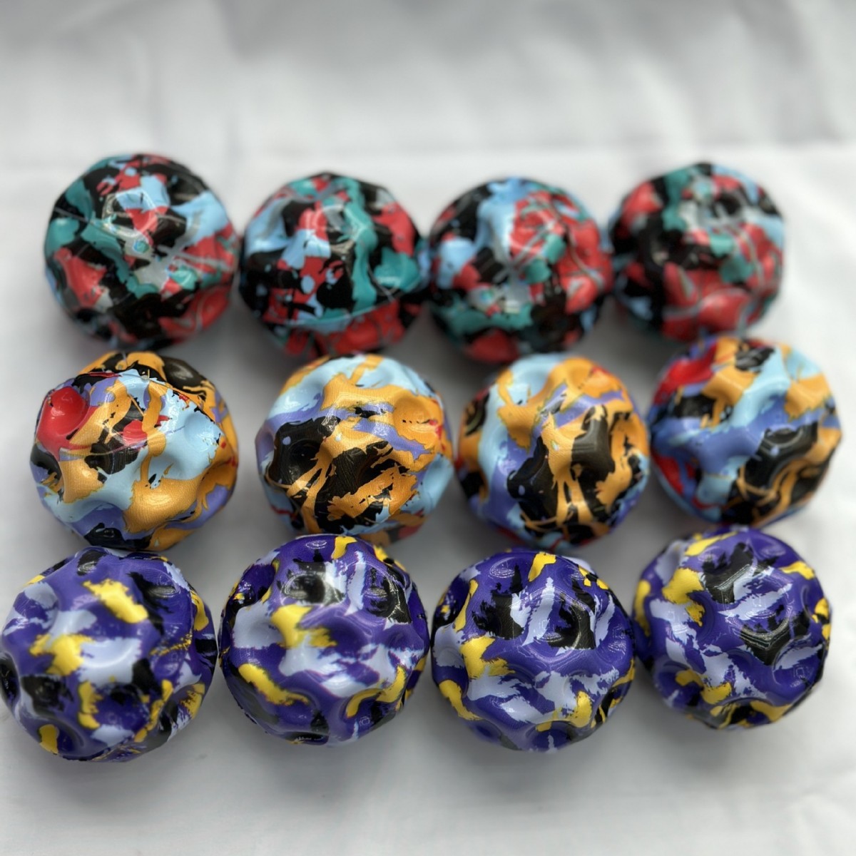 6.3cmPU Foam rebound elastic Ball, children's high-elasticity hole ball, parent-child interactive Moon Ball Specification image