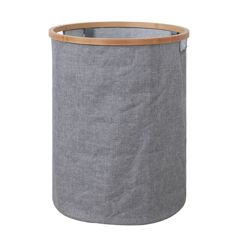 Grey Fabric Storage Bucket, Plastic Transparent Small Bucket, Doll Storage, Rotating Storage, Toy Storage, Bathroom Supplies Storage Item Picture