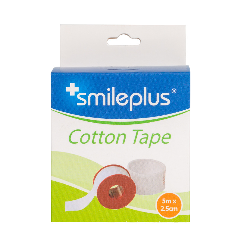 White cotton sports tape (red core, white sleeve) 2.5cm*5m*12 rolls *24 boxes Hot melt adhesive white cotton tape